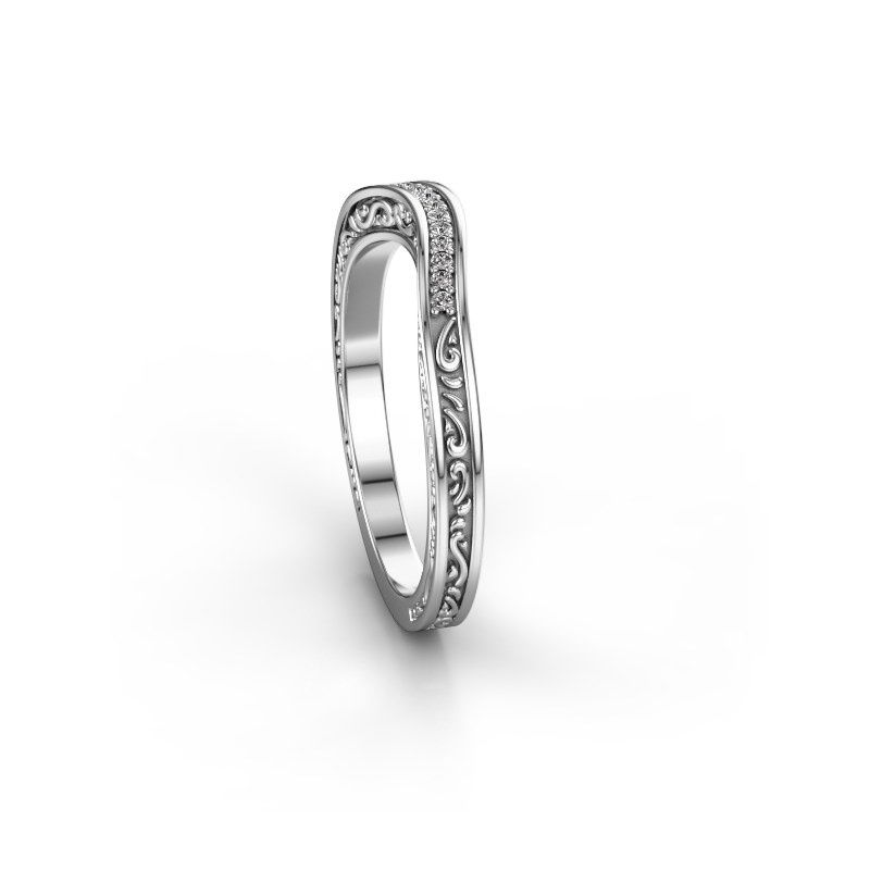 Afbeelding van Aanschuifring SRH0614C204<br/>585 witgoud<br/>Lab-grown diamant 0.065 crt