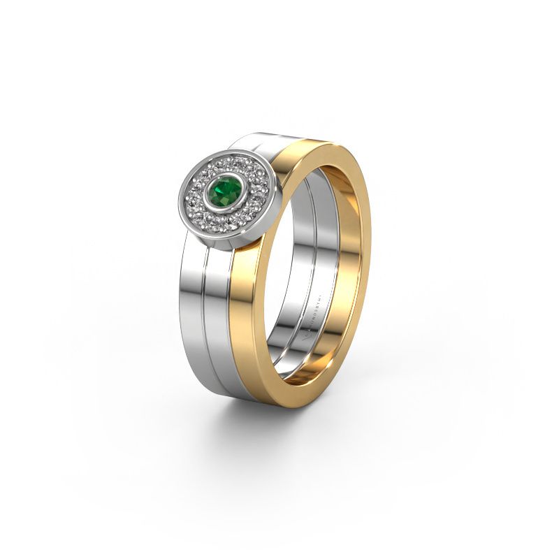 Ehering WH2102L 585 Weißgold Smaragd ±6x1.8 mm