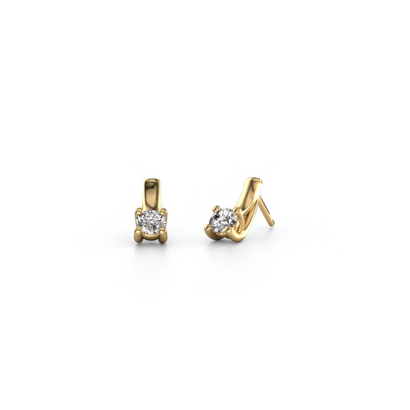Boucles d'oreilles Mia 1 585 or jaune diamant synthétique 0.60 crt
