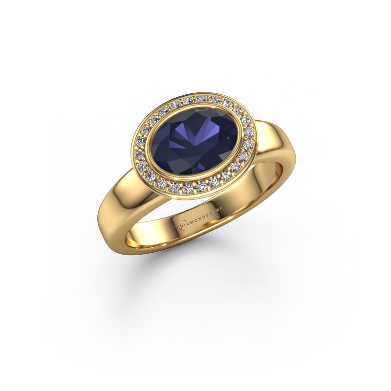 Ring Salena 585 gold sapphire 8x6 mm