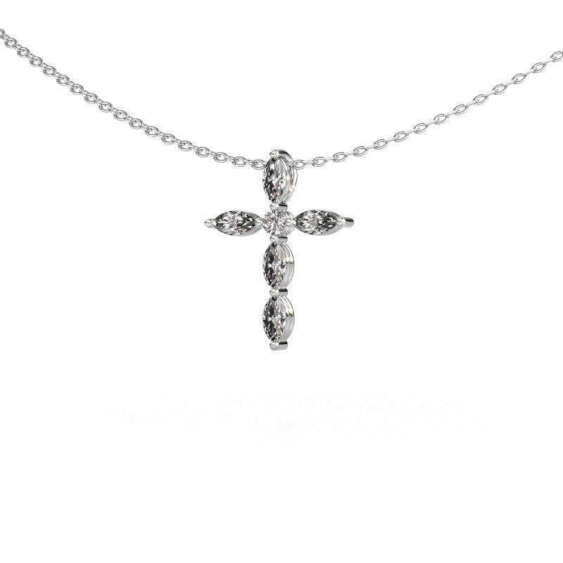 Anhänger Cross 2 950 Platin Diamant 0.76 crt