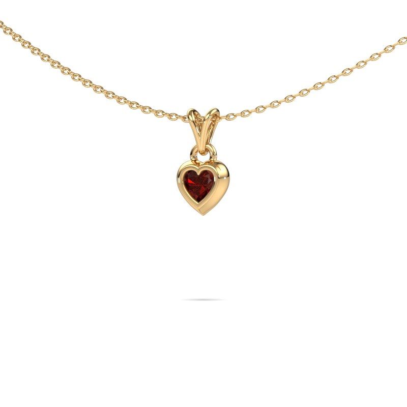 Pendant Charlotte Heart 585 gold garnet 4 mm