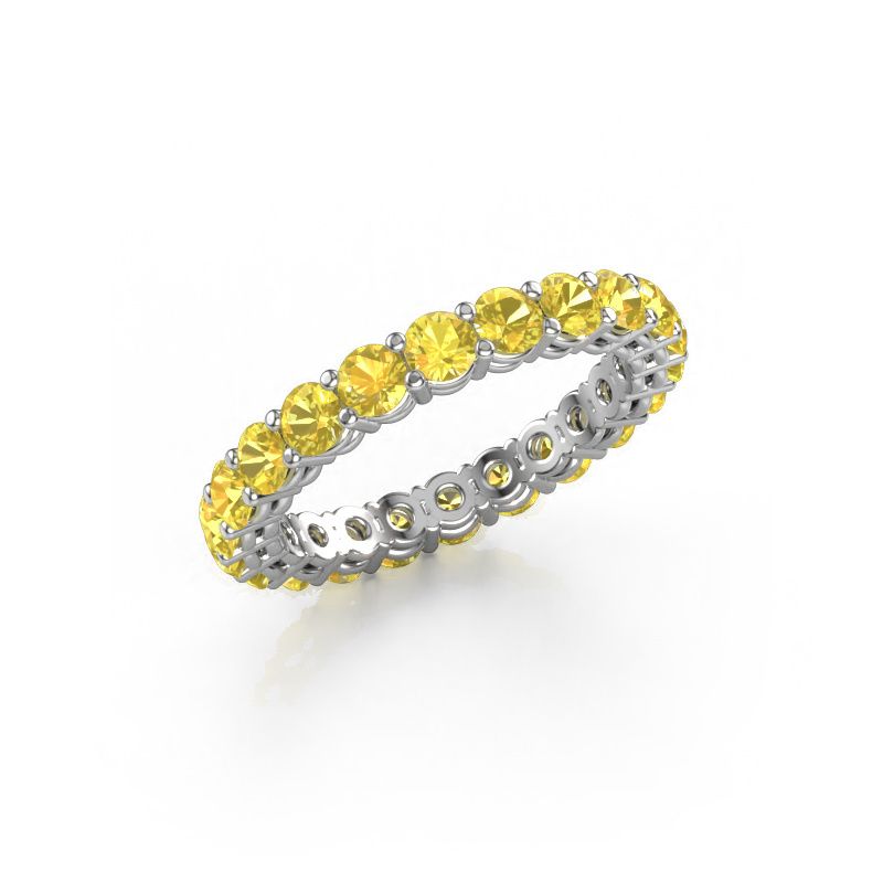 Stackable ring Michelle full 3.0 585 white gold yellow sapphire 3 mm