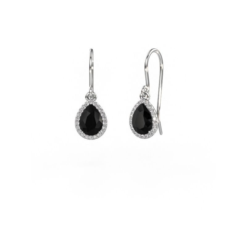 Drop earrings Seline per 950 platinum black diamond 1.00 crt