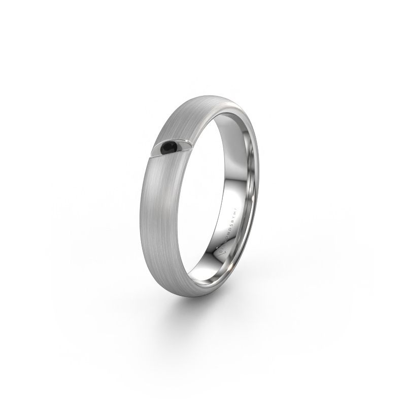 Wedding ring WH0176L34AP 950 platinum black diamond ±0.16x0.07 in