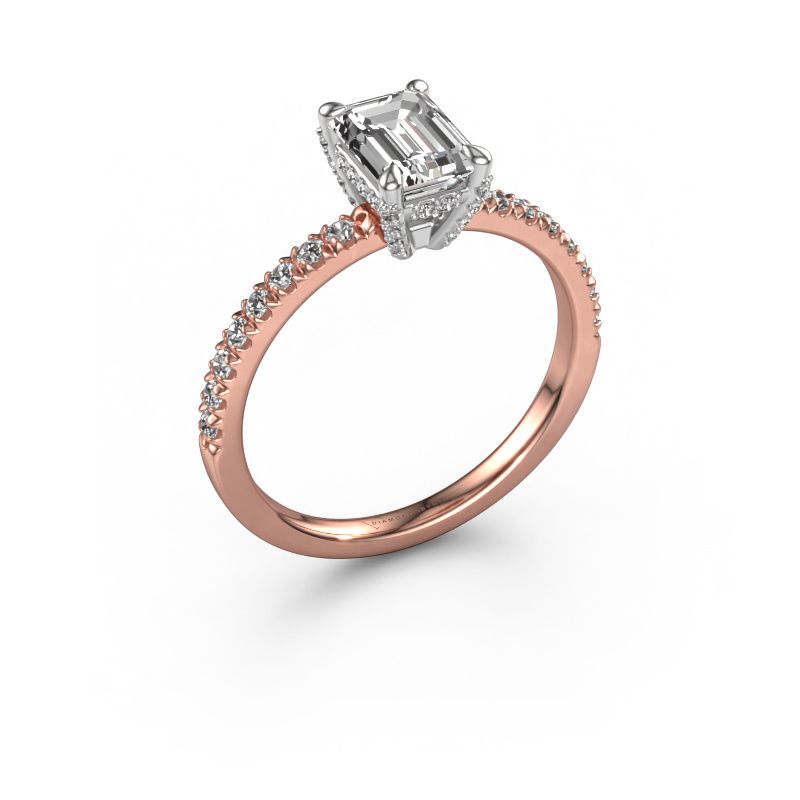 Verlobungsring Saskia EME 1 585 Roségold Zirkonia 7x5 mm