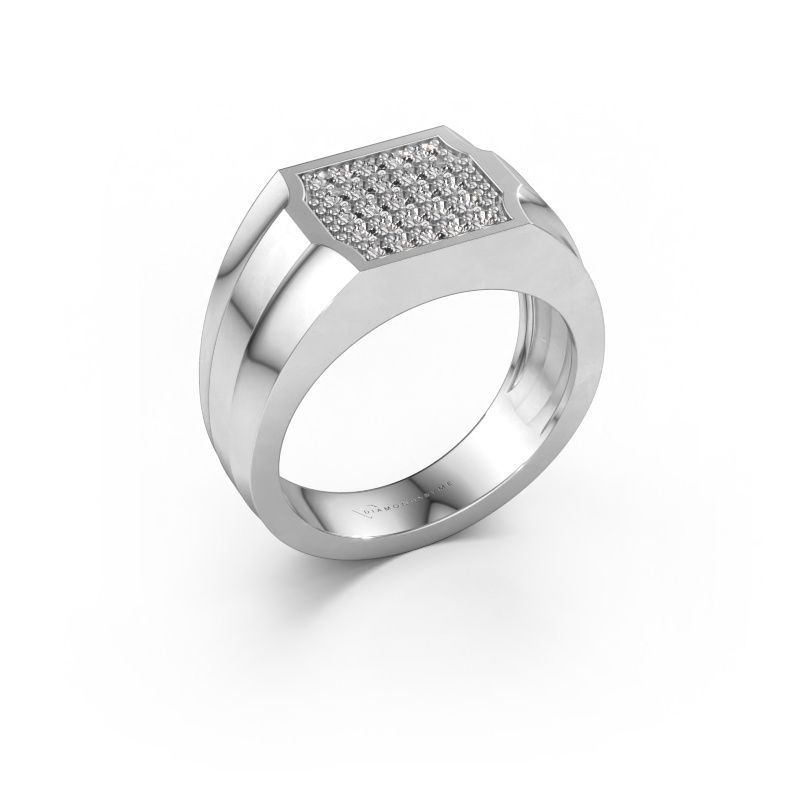 Heren ring Job 950 platina lab-grown diamant 0.375 crt