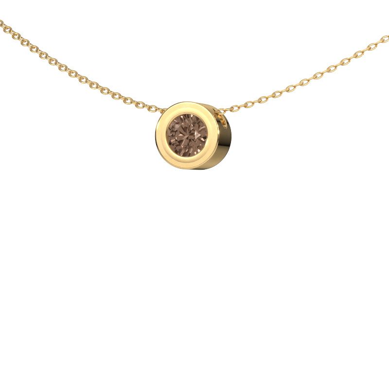 Colgante Ise 585 oro diamante marrón 0.50 crt