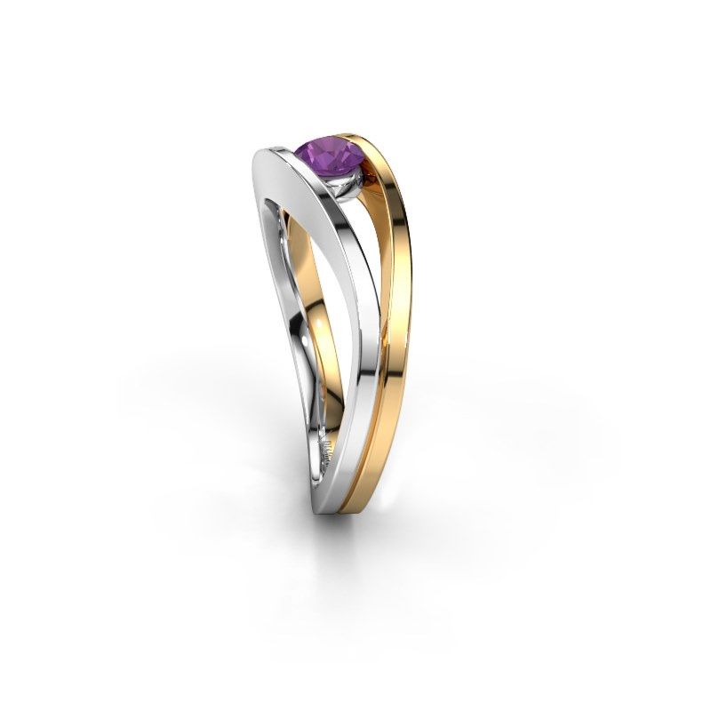 Image of Ring Sigrid 1<br/>585 white gold<br/>Amethyst 4 mm