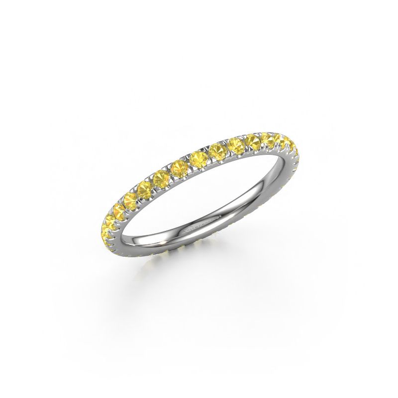 Image of Stackable Ring Jackie 1.7<br/>950 platinum<br/>Yellow sapphire 1.7 mm