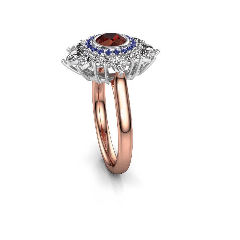 Image of Engagement ring Tianna 585 rose gold garnet 5 mm