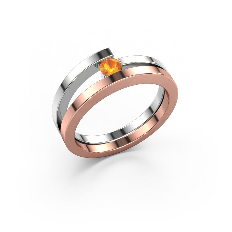 Bague Sandy 585 or rose citrine 3.4 mm