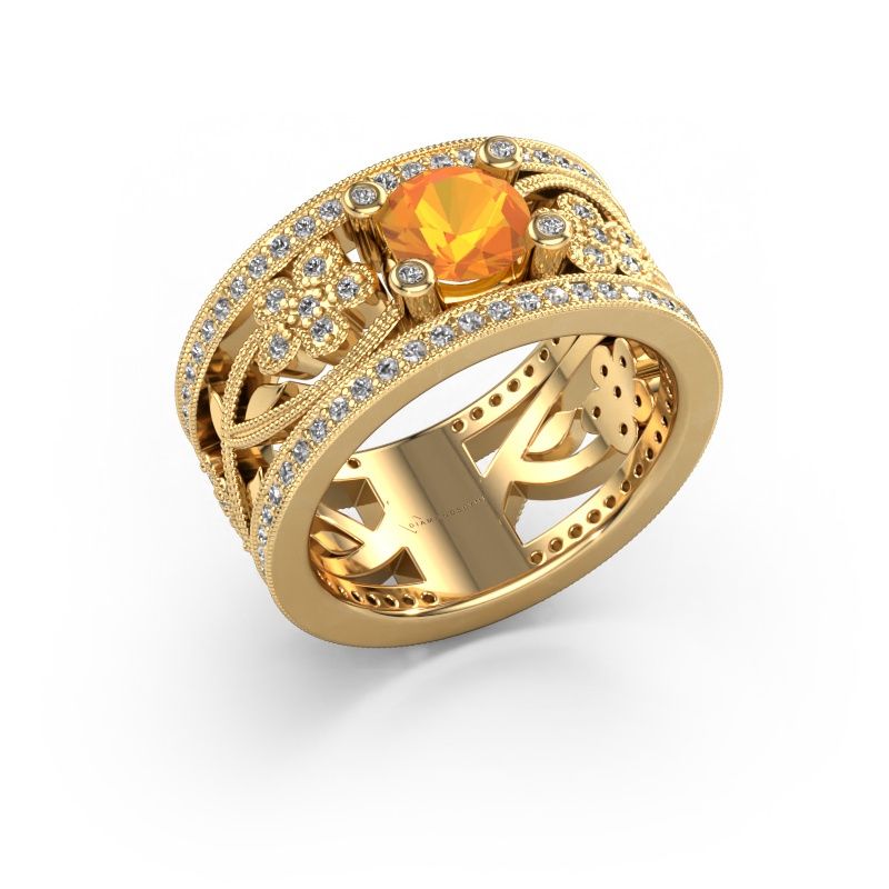 Ring Severine 585 gold citrin 6 mm