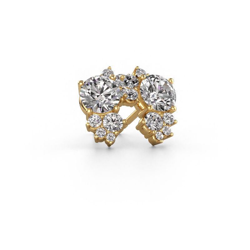 Stud earrings Veronica 585 gold diamond 2.12 crt
