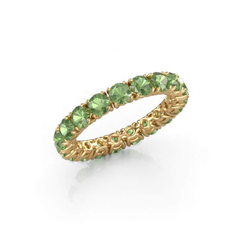 Bague superposable Vivienne 3.4 585 or jaune vert tourmaline 3.4 mm