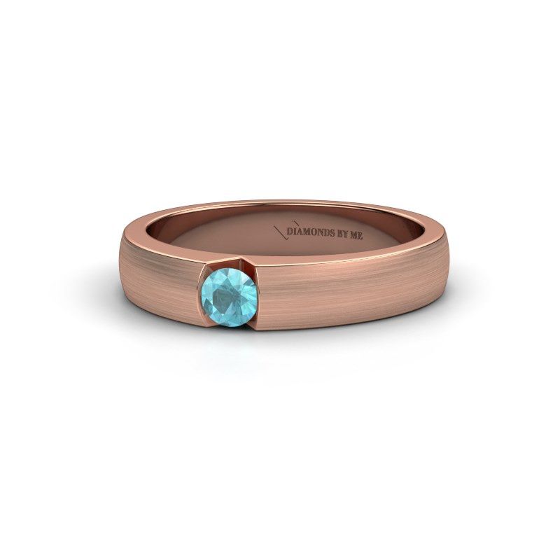 Image de Bague de fiançailles Theresia<br/>585 or rose<br/>Topaze bleue 3.4 mm