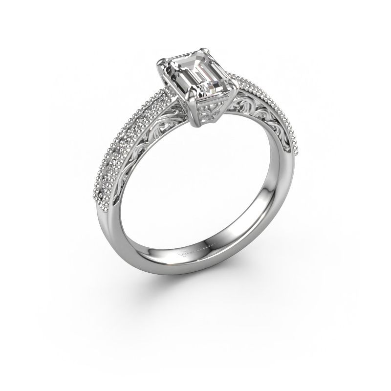 Verlobungsring Shonta RAD 950 Platin custom diamant 7x5 mm