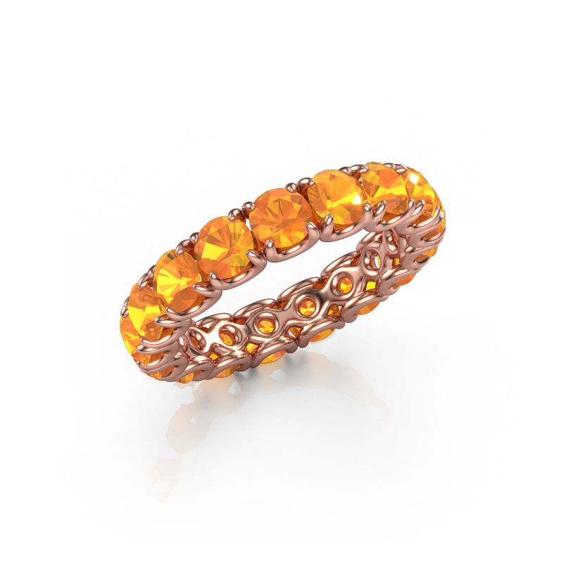 Bague Estee 4.0 585 or rose citrine 4 mm