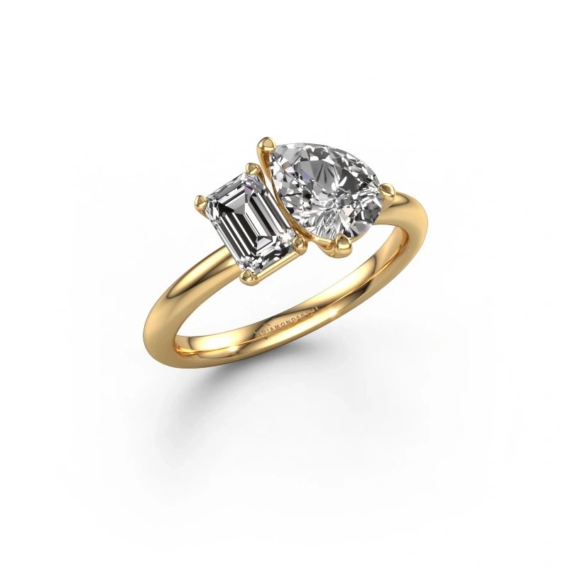 Engagement ring Toi et Moi PER-EME 585 gold diamond 1.70 crt