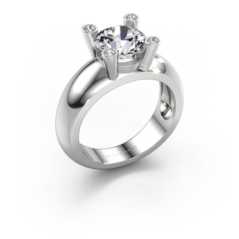 Ring Tamara RND 585 Weissgold Lab-grown Diamant 2.00 crt