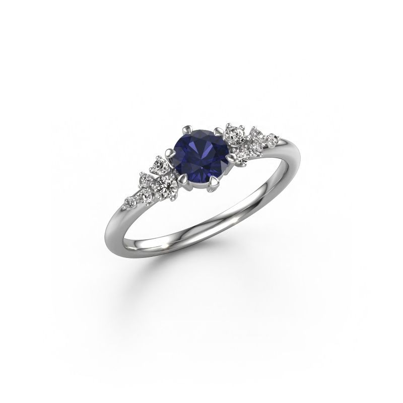 Bague de fiançailles Royce RND 950 platine saphir 5 mm