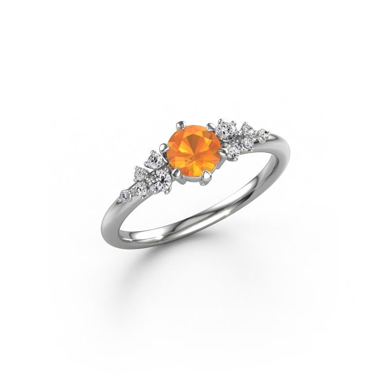 Verlovingsring Royce RND 585 witgoud citrien 5 mm