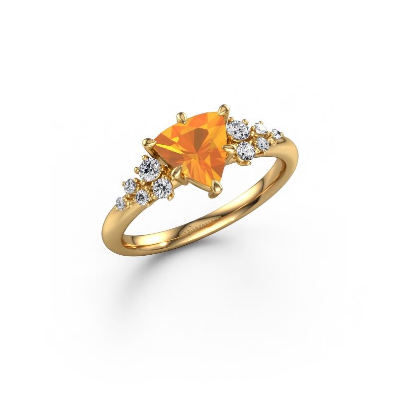 Bague de fiançailles Royce TRI 585 or jaune citrine 7 mm