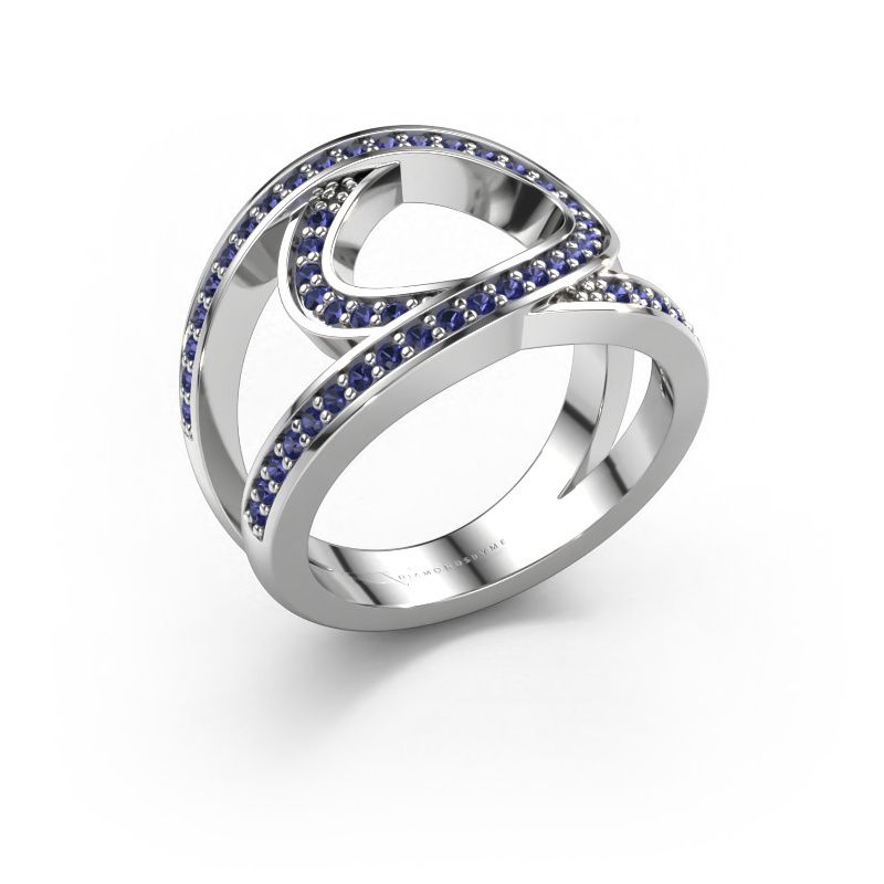 Ring Louise 950 Platin Saphir 1.2 mm