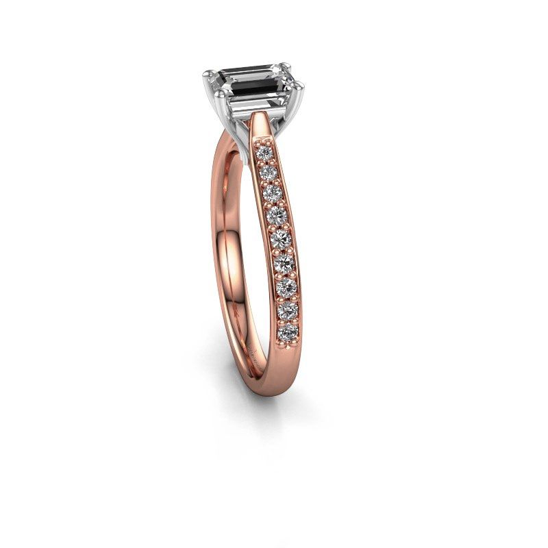 Afbeelding van Verlovingsring Mignon eme 2 585 rosé goud diamant 0.939 crt