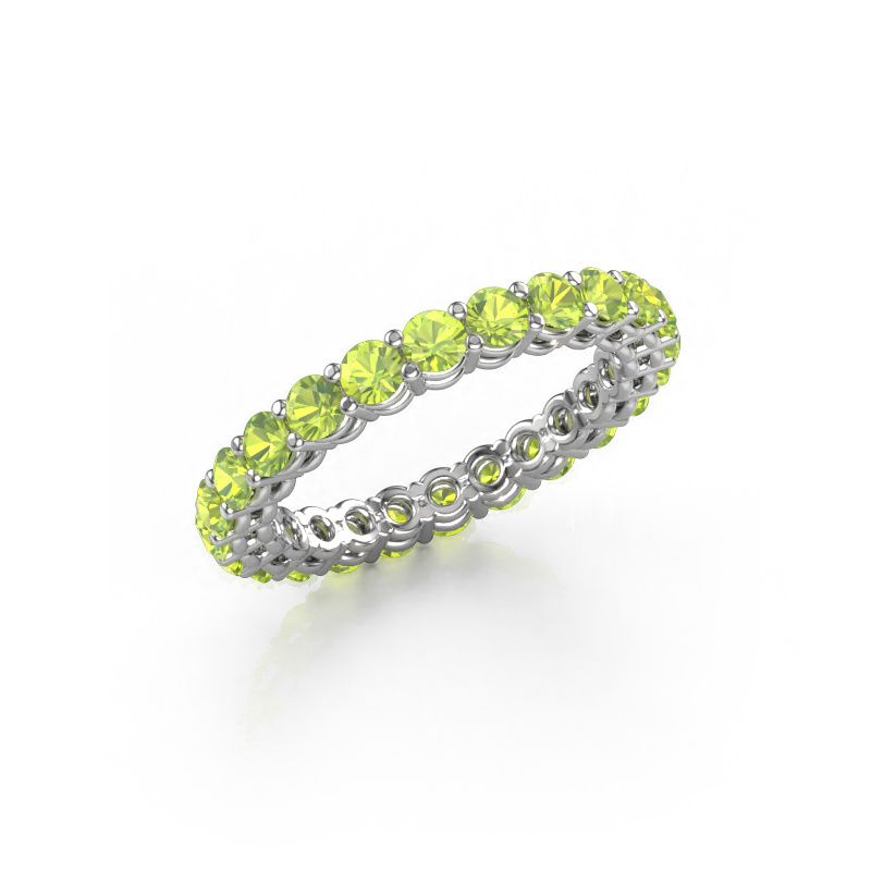 Bague superposable Michelle full 2.7 950 platine péridot 2.7 mm
