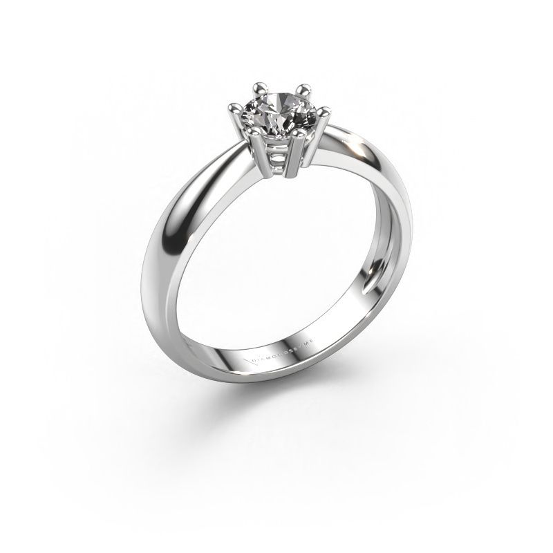 Bague de fiançailles Fay 585 or blanc diamant 0.50 crt