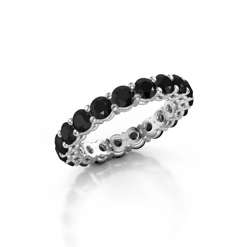 Image of Stackable ring Michelle full 3.4 950 platinum black diamond 3.42 crt