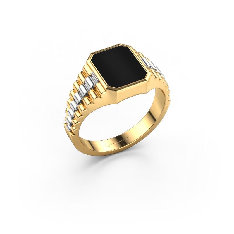 Signet ring Brent 1 BO 585 gold onyx 10x8 mm