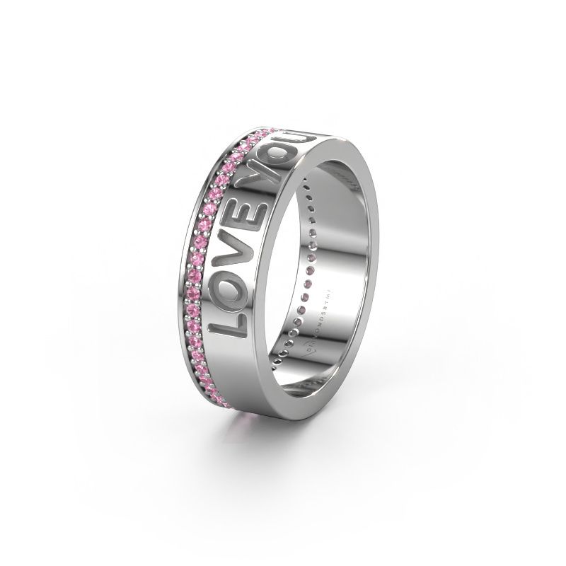 Wedding ring Namering 4 585 white gold ±6x2 mm