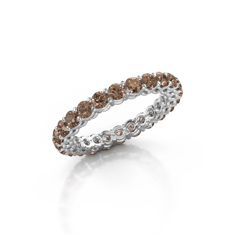 Image of Stackable ring Michelle full 2.7 585 white gold brown diamond 1.92 crt