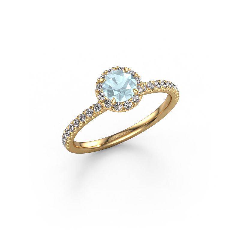 Engagement ring Miranda RND 585 gold aquamarine 6.5 mm