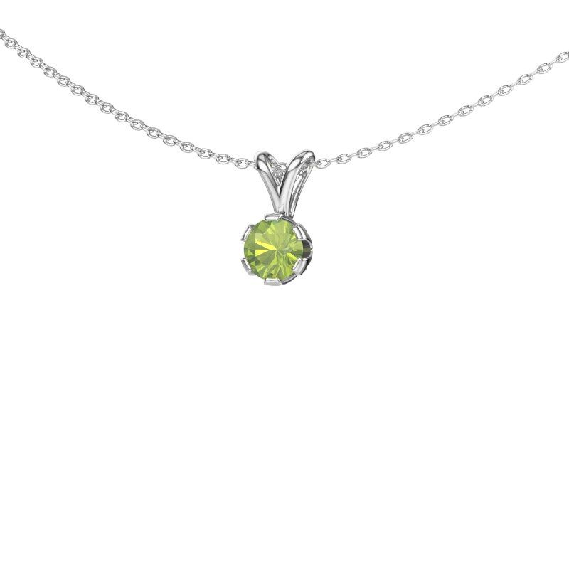 Anhänger Julia 585 Weißgold Peridot 5 mm