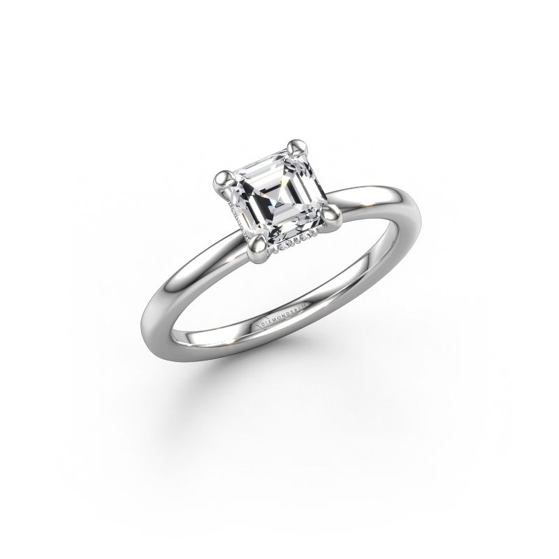 Engagement ring Simone ASC 2 585 white gold lab grown diamond 1.00 crt
