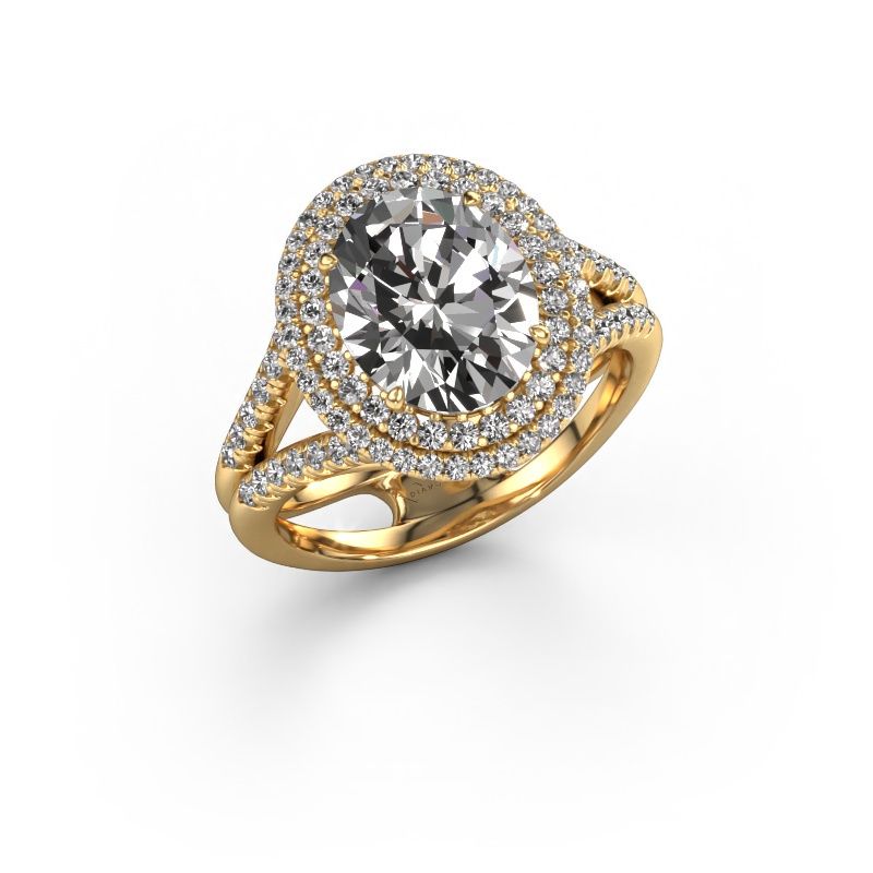 Engagement ring Elvie 585 gold lab grown diamond 3.295 crt