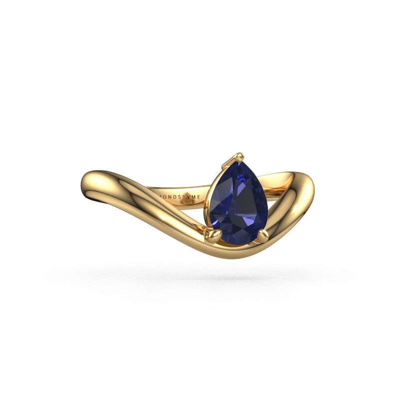 Engagement ring Femke PER 585 gold sapphire 7x5 mm