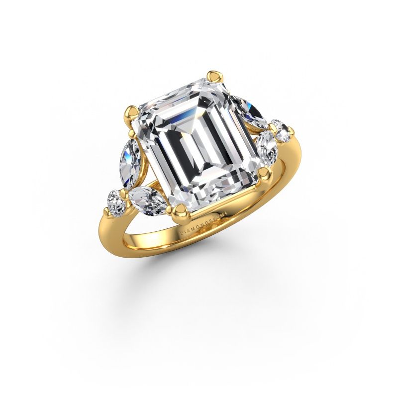 Engagement ring Megan EME 585 gold lab grown diamond 5.89 crt