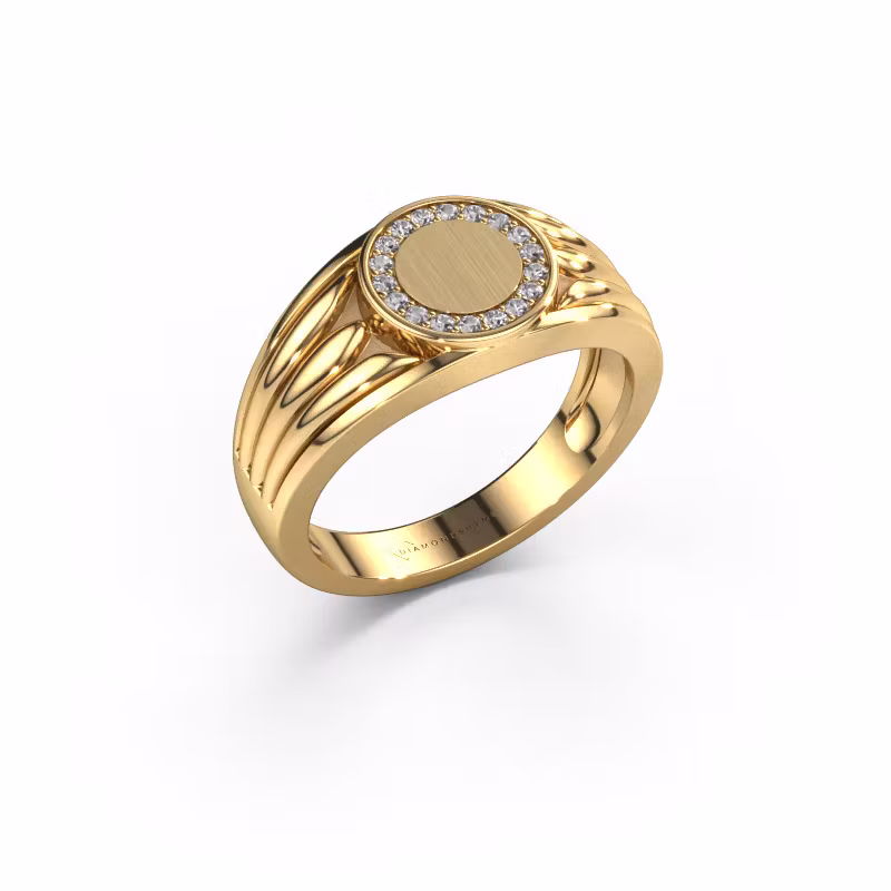 Pinky ring Jacobus 585 gold diamond 0.135 crt