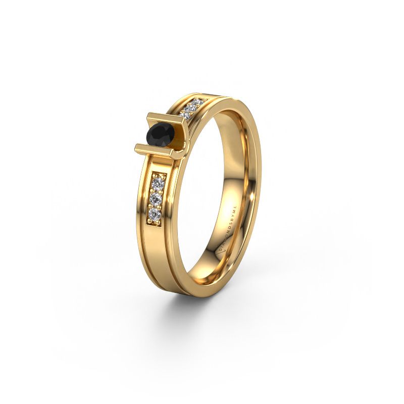 Ehering WH2108L14A 585 Gold Schwarz Diamant ±4x1.7 mm