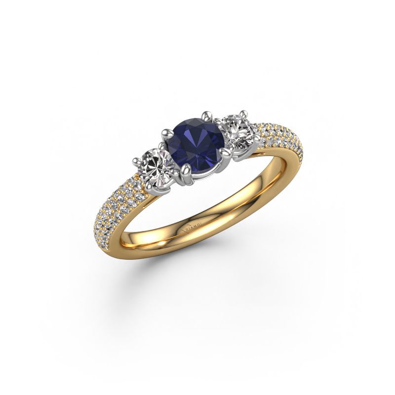 Verlobungsring Marielle RND 585 Gold Saphir 6 mm