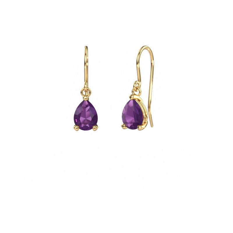 Pendants d'oreilles Laurie PER 1 585 or jaune améthyste 8x6 mm