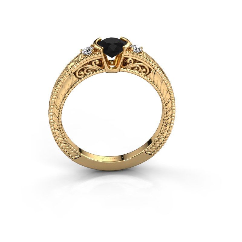Afbeelding van Verlovingsring Anamaria<br/>585 goud<br/>Zwarte diamant 0.69 crt
