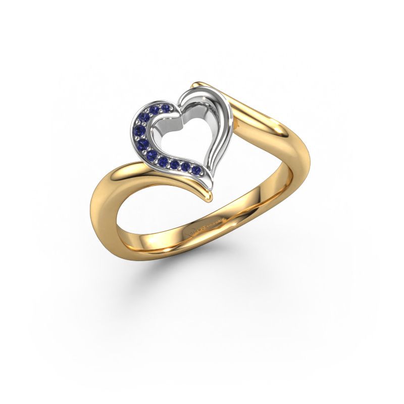 Ring Katlyn 585 goud saffier 0.8 mm