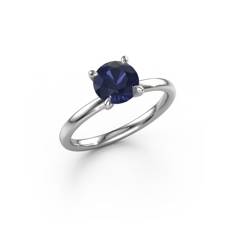 Engagement ring Crystal RND 1 950 platinum sapphire 6.8 mm