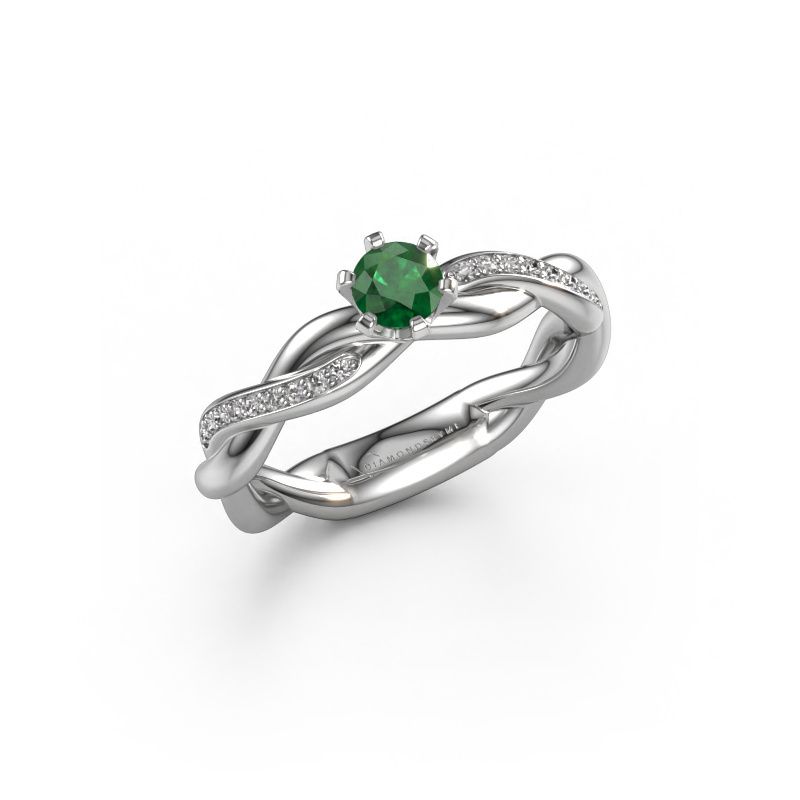Engagement ring Page 950 platinum emerald 5.4 mm