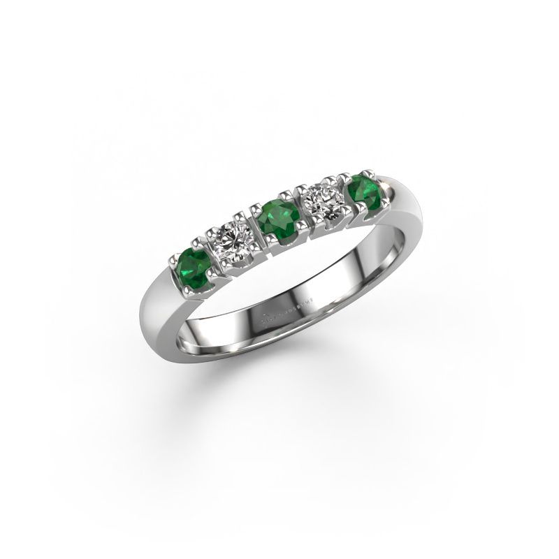 Ring Rianne 5 585 white gold emerald 2.7 mm